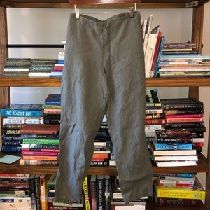 J. Jill Green Linen XL Pants EUC